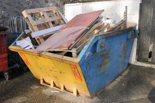 Construction site in Mayfair with waste clearance