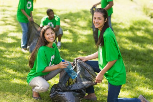 Professional team handling business waste in Mayfair