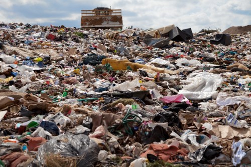 Different types of construction debris