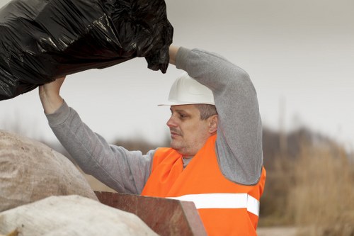 Professional team conducting office clearance